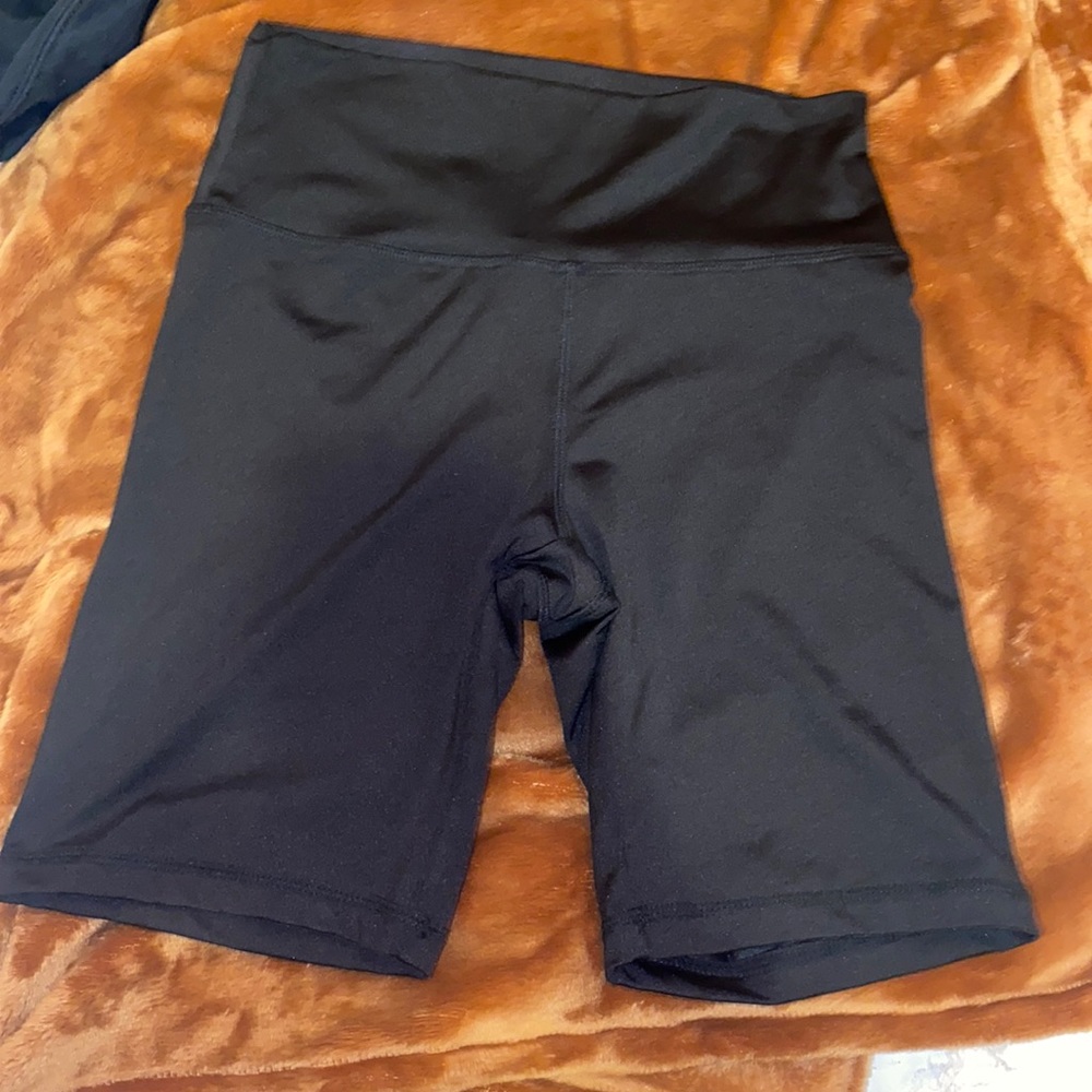 High Waisted Black Bike Shorts